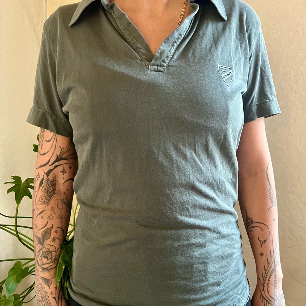 Diesel Olive Green Polo Shirt